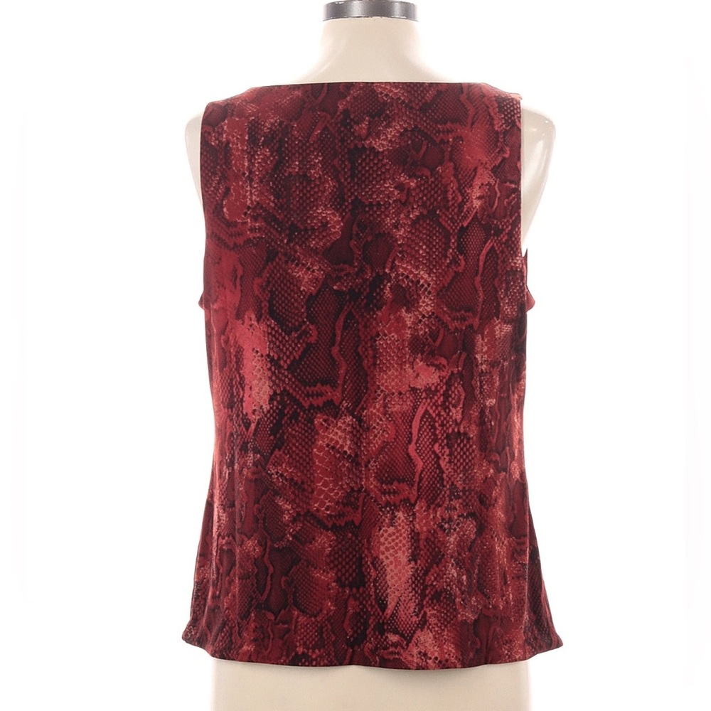 NWT White House Black Market red snakeskin top - Picture 2 of 4